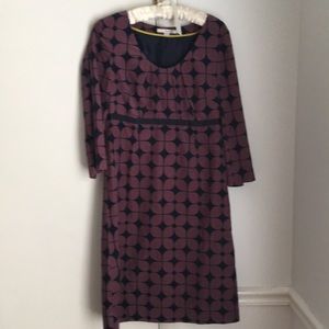 Boden 3/4 sleeve cord dress